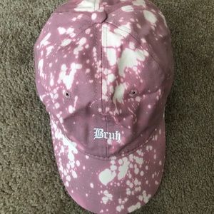 ‘Bruh’ Pink/White Baseball Cap